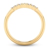 Thumbnail Image 3 of ArtCarved Pear-Shaped & Round-Cut Diamond Contour Anniversary Ring 1/6 ct tw 14K Yellow Gold