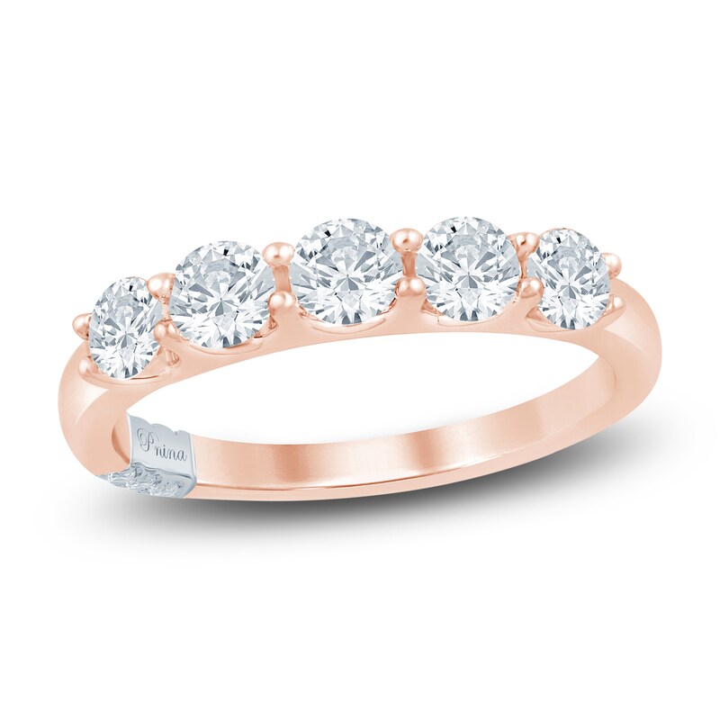 Pnina Tornai Lab-Grown Diamond Five-Stone Anniversary Ring 1 ct tw 14K Rose Gold