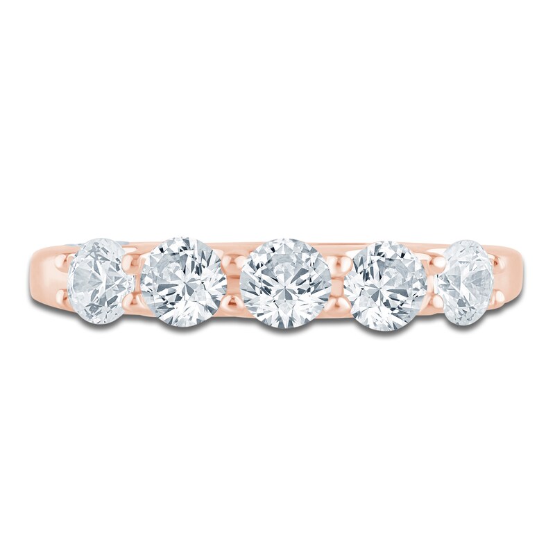 Main Image 3 of Pnina Tornai Lab-Grown Diamond Five-Stone Anniversary Ring 1 ct tw 14K Rose Gold