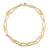 Thumbnail Image 1 of Italia D'Oro Tapered Oval Link Bracelet 14K Yellow Gold 7.5"