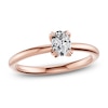 Thumbnail Image 1 of Certified Oval-Cut Diamond Solitaire Engagement Ring 1/2 ct tw 14K Rose Gold (I1/I)