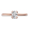 Thumbnail Image 3 of Certified Oval-Cut Diamond Solitaire Engagement Ring 1/2 ct tw 14K Rose Gold (I1/I)