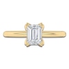 Thumbnail Image 3 of Certified Emerald-Cut Diamond Solitaire Engagement Ring 1 ct tw 14K Yellow Gold (I1/I)
