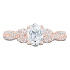 Thumbnail Image 3 of Oval-Cut Lab-Grown Diamond Braided Shank Engagement Ring 1 ct tw 14K Rose Gold