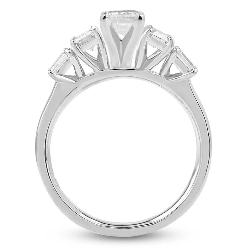 Main Image 2 of Storied Diamond Desert Sands of Eternity Emerald-Cut Five-Stone Engagement Ring 2 ct tw 18K White Gold