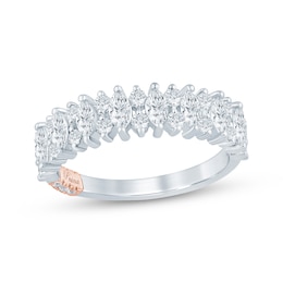 Pnina Tornai Marquise & Round-Cut Lab-Grown Diamond Anniversary Ring 1 ct tw 14K White Gold