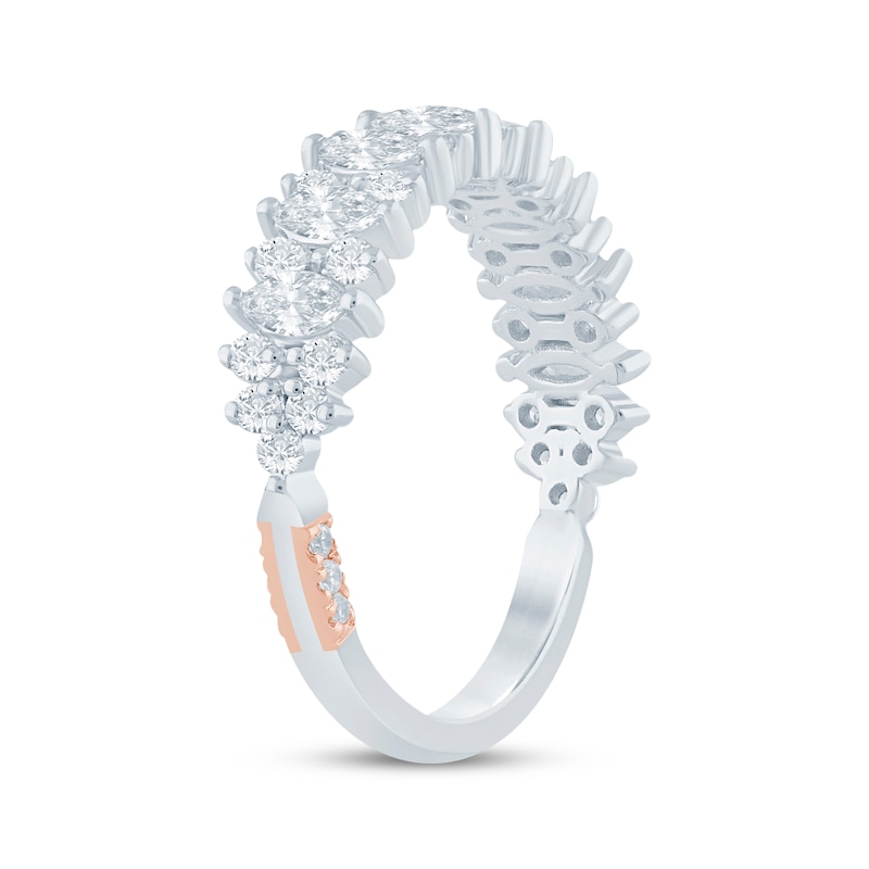 Main Image 2 of Pnina Tornai Marquise & Round-Cut Lab-Grown Diamond Anniversary Ring 1 ct tw 14K White Gold