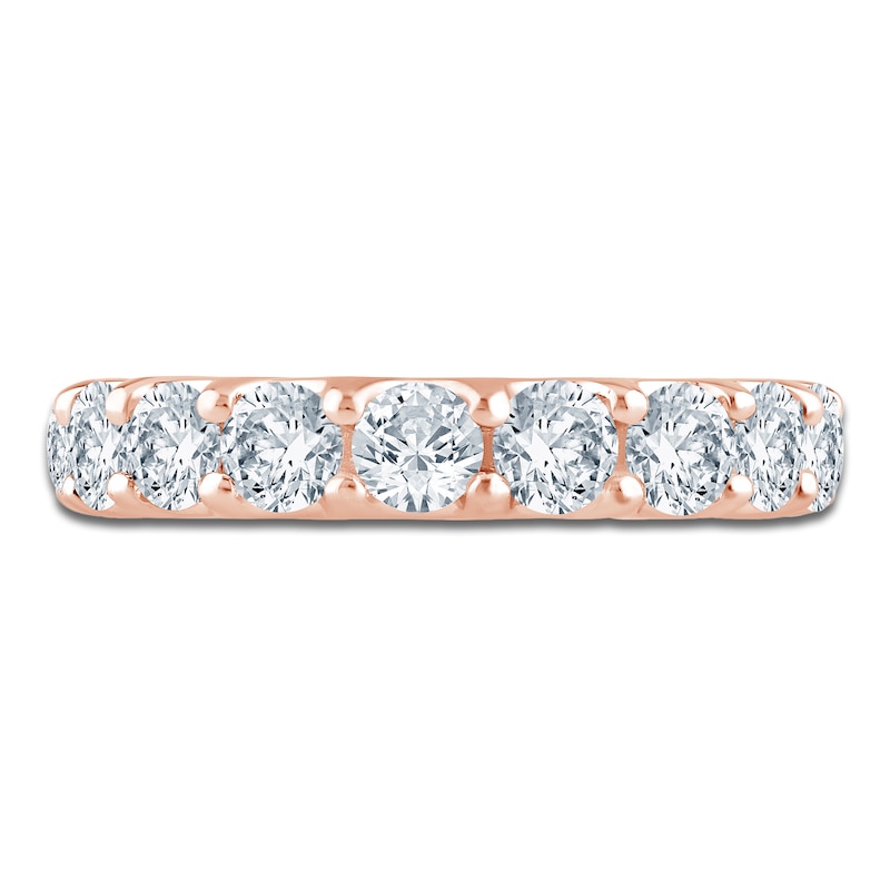 Main Image 3 of Lab-Grown Diamond Anniversary Ring 2 ct tw 14K Rose Gold