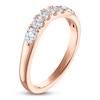 Thumbnail Image 2 of Vera Wang VOW Round-Cut & Pear-Shaped Lab-Grown Diamond Wedding Band 1/2 ct tw 14K Rose Gold