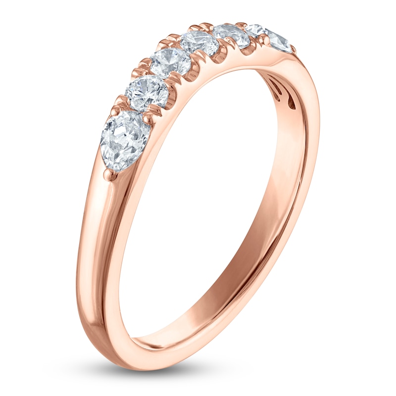 Main Image 2 of Vera Wang VOW Round-Cut & Pear-Shaped Lab-Grown Diamond Wedding Band 1/2 ct tw 14K Rose Gold