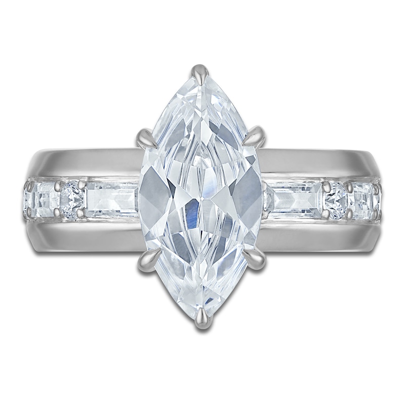 Main Image 3 of Vera Wang VOW Marquise-Cut Lab-Grown Diamond Engagement Ring 3-1/2 ct tw 14K White Gold