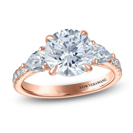 Vera Wang VOW Round-Cut Lab-Grown Diamond Engagement Ring 3-1/2 ct tw 14K Rose Gold