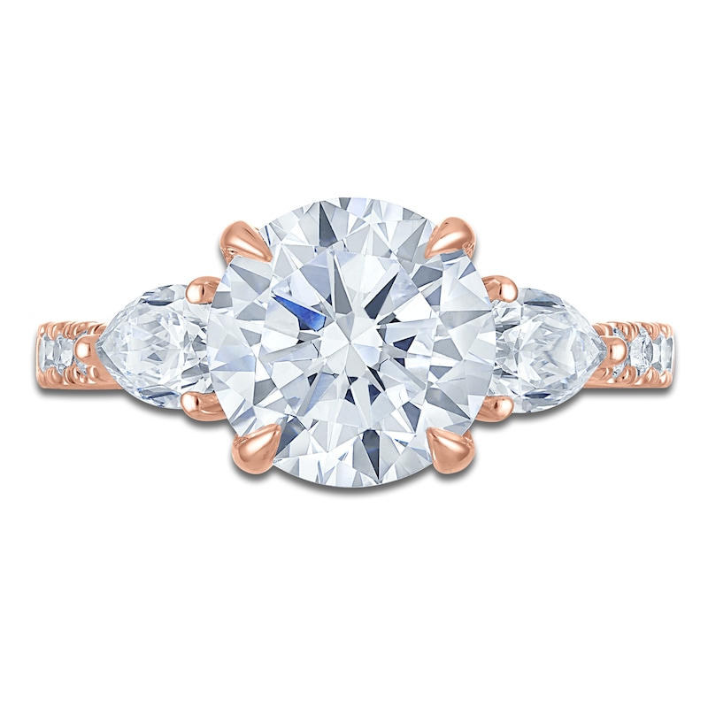 Main Image 3 of Vera Wang VOW Round-Cut Lab-Grown Diamond Engagement Ring 3-1/2 ct tw 14K Rose Gold
