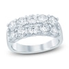 Thumbnail Image 1 of Lab-Grown Diamond Two-Row Anniversary Ring 2-1/2 ct tw 14K White Gold