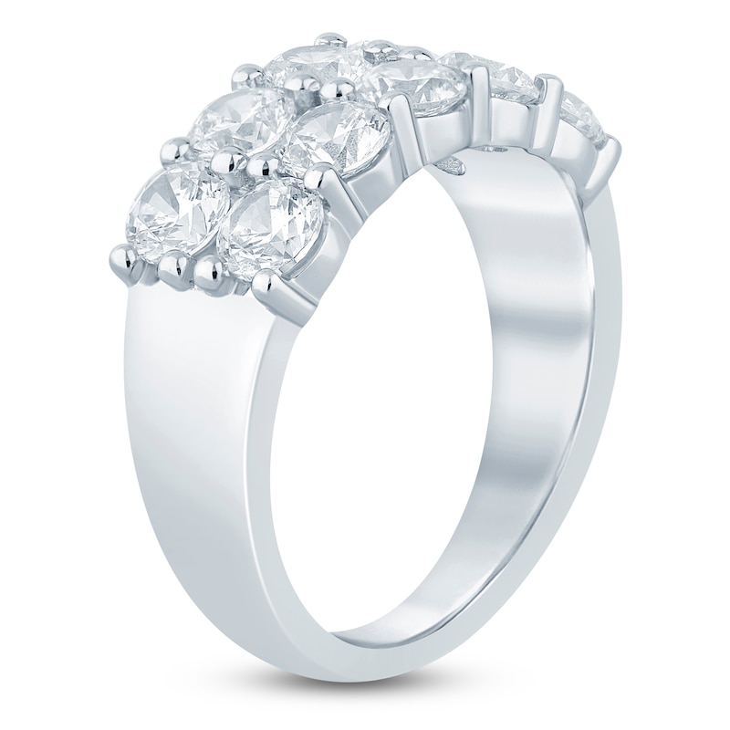 Main Image 2 of Lab-Grown Diamond Two-Row Anniversary Ring 2-1/2 ct tw 14K White Gold