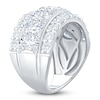 Thumbnail Image 2 of Oval & Round-Cut Lab-Grown Diamond Three-Row Anniversary Ring 4-1/4 ct tw 14K White Gold