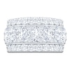 Thumbnail Image 3 of Oval & Round-Cut Lab-Grown Diamond Three-Row Anniversary Ring 4-1/4 ct tw 14K White Gold