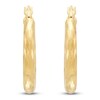 Thumbnail Image 1 of Diamond-Cut Hoop Earrings 14K Yellow Gold 15mm
