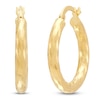 Thumbnail Image 2 of Diamond-Cut Hoop Earrings 14K Yellow Gold 15mm