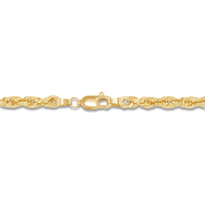 Main Image 2 of Glitter Rope Chain 3.3mm Solid 14K Yellow Gold 22"