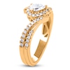 Thumbnail Image 2 of Brilliant Moments Pear-Shaped Diamond Tilted Halo Engagement Ring 5/8 ct tw 14K Yellow Gold