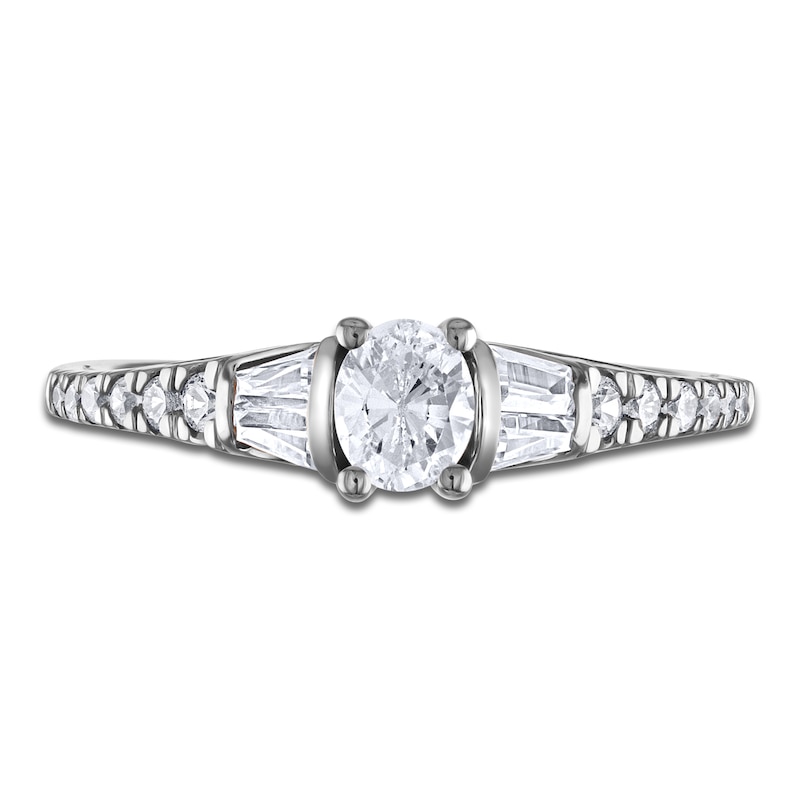 Main Image 3 of Brilliant Moments Oval-Cut Diamond Engagement Ring 7/8 ct tw 14K White Gold
