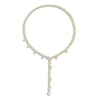 Thumbnail Image 1 of Shy Creation Diamond & Cultured Pearl Y-Drop Necklace 1/4 ct tw 14K Yellow Gold 20"