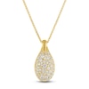 Thumbnail Image 1 of Diamond Pavé Teardrop Necklace 3/4 ct tw 14K Yellow Gold 18"