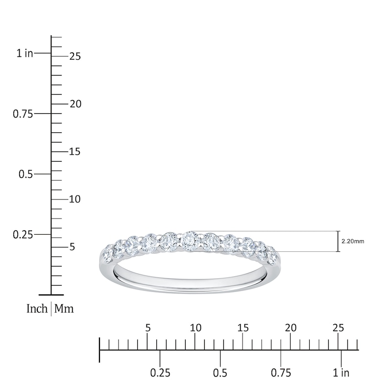 Main Image 4 of Lab-Grown Diamond Anniversary Ring 1/2 ct tw 14K White Gold