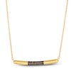 Thumbnail Image 1 of Le Vian Chocolate Diamond Ribbed Bar Necklace 1/8 ct tw 14K Honey Gold 19"