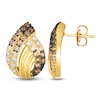 Thumbnail Image 1 of Le Vian Chocolate Ombré Diamond Flame Stud Earrings 1 ct tw 14K Honey Gold