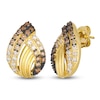 Thumbnail Image 2 of Le Vian Chocolate Ombré Diamond Flame Stud Earrings 1 ct tw 14K Honey Gold