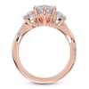 Thumbnail Image 4 of Marquise-Cut & Half Moon-Shaped Lab-Grown Diamond Three-Stone Engagement Ring 4 ct tw 14K Rose Gold