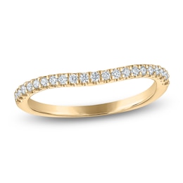 Certified Diamond Contour Anniversary Ring 1/6 ct tw 14K Yellow Gold