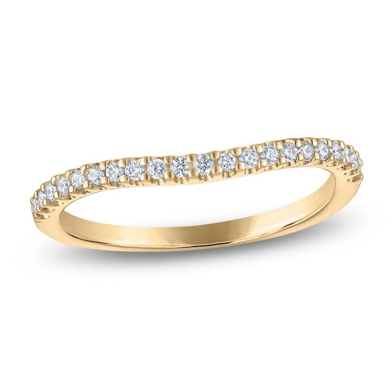 Main Image 1 of Certified Diamond Contour Anniversary Ring 1/6 ct tw 14K Yellow Gold
