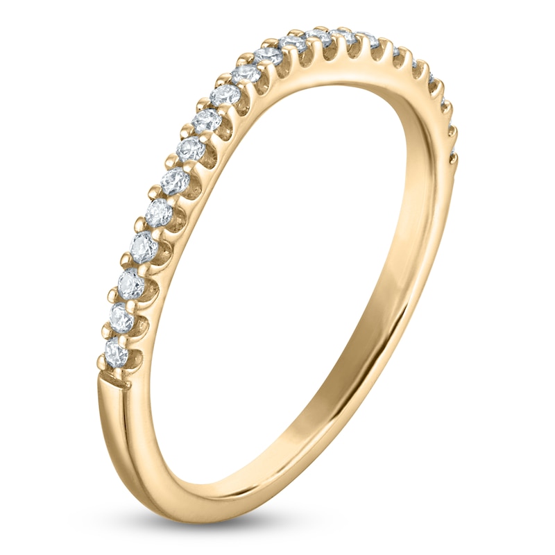 Main Image 2 of Certified Diamond Contour Anniversary Ring 1/6 ct tw 14K Yellow Gold
