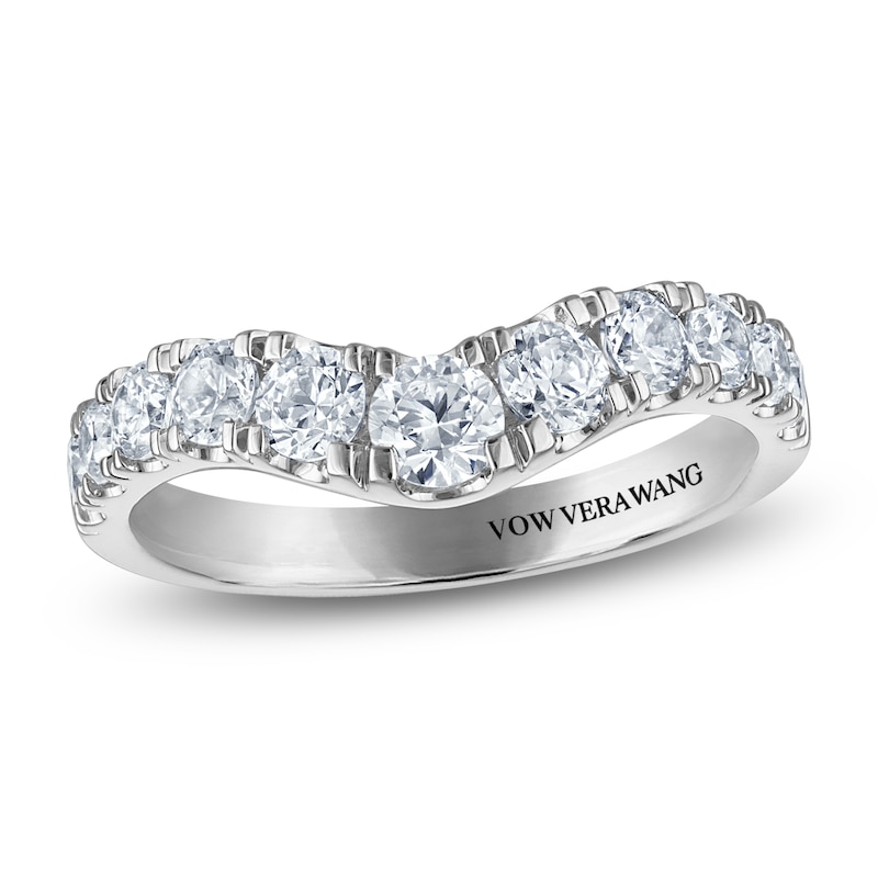 Main Image 1 of Vera Wang VOW Lab-Grown Diamond Graduated Contour Wedding Band 1 ct tw 14K White Gold