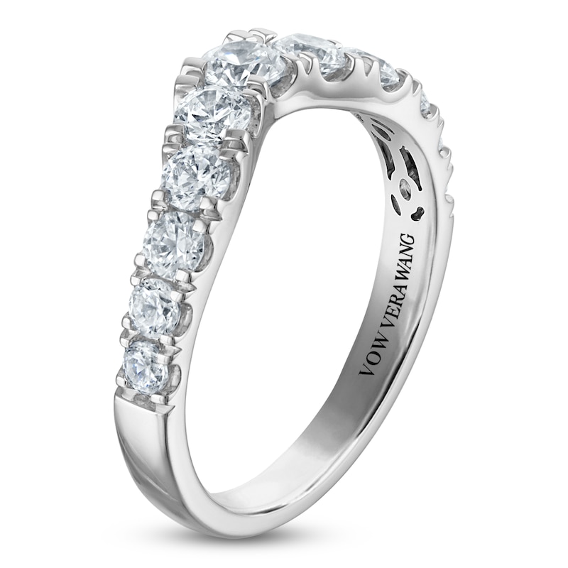Main Image 2 of Vera Wang VOW Lab-Grown Diamond Graduated Contour Wedding Band 1 ct tw 14K White Gold