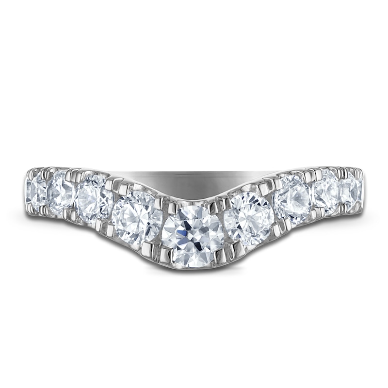 Main Image 3 of Vera Wang VOW Lab-Grown Diamond Graduated Contour Wedding Band 1 ct tw 14K White Gold