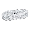 Thumbnail Image 1 of Certified Oval-Cut Diamond Eternity Band 6-3/4 to 8-1/6 ct tw 14K White Gold