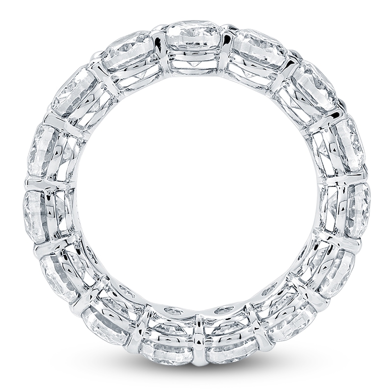 Main Image 2 of Certified Oval-Cut Diamond Eternity Band 6-3/4 to 8-1/6 ct tw 14K White Gold