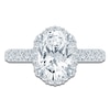 Thumbnail Image 3 of Pnina Tornai Lab-Grown Diamond Oval-Cut Halo Engagement Ring 2-5/8 ct tw 14K White Gold
