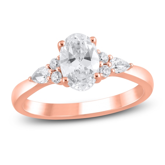Chosen Certified Oval-Cut Diamond Engagement Ring 1-1/4 ct tw 14K Rose Gold