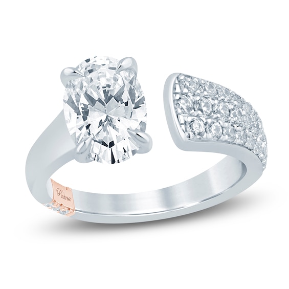 Pnina Tornai Oval & Round-Cut Cut Lab-Grown Diamond Open Shank Ring 2-1/3 ct tw 14K White Gold