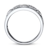 Thumbnail Image 1 of Men's Diamond Ring 1/3 ct tw Blue Sapphire 10K White Gold