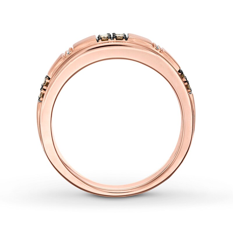 Main Image 2 of Le Vian Men's Diamond Band 1/3 carat tw 14K Strawberry Gold