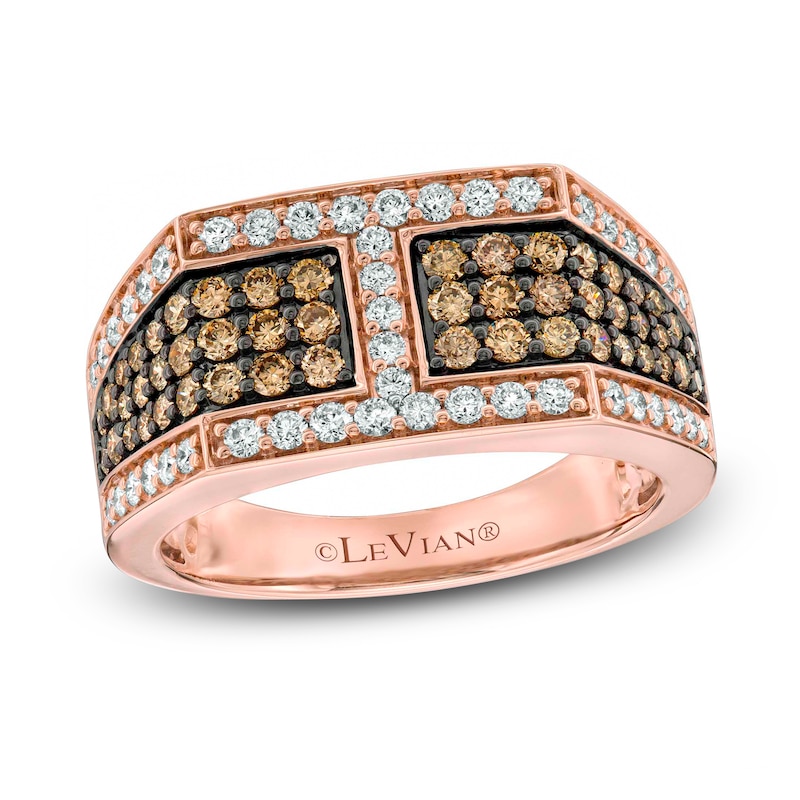 Le Vian Chocolate Diamond Men's Band 1-1/2 ct tw 14K Strawberry Gold