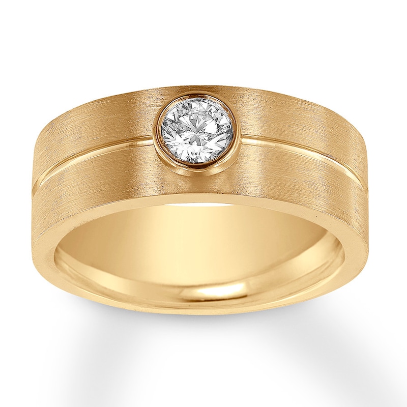 Chosen Diamond Men's Ring 1/2 carat Bezel-set 14K Yellow Gold with 360