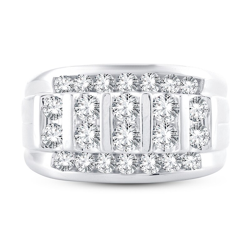 Men's Diamond Band 2 ct tw 14K White Gold