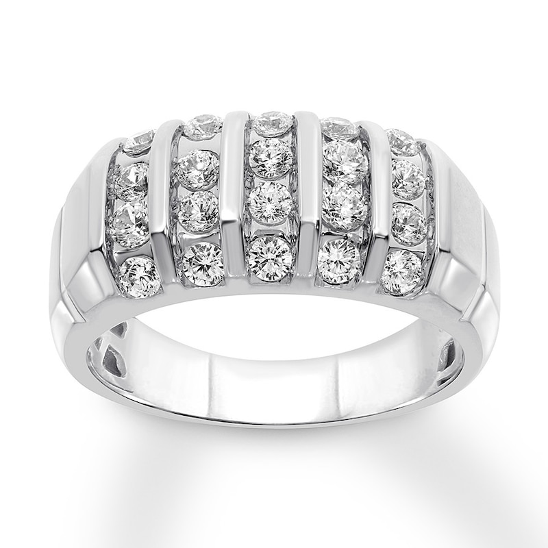 Men's Diamond Ring 1 carat tw Round 14K White Gold